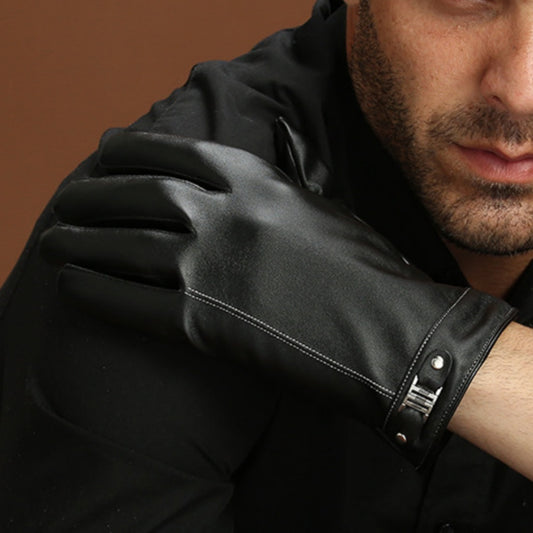 Men's Thick Fleece-lined Warm Touch Screen Gloves
