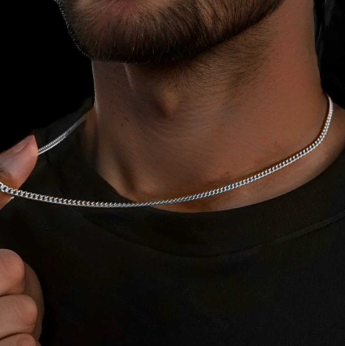 Men's Single Chain Necklace by GJG Denim