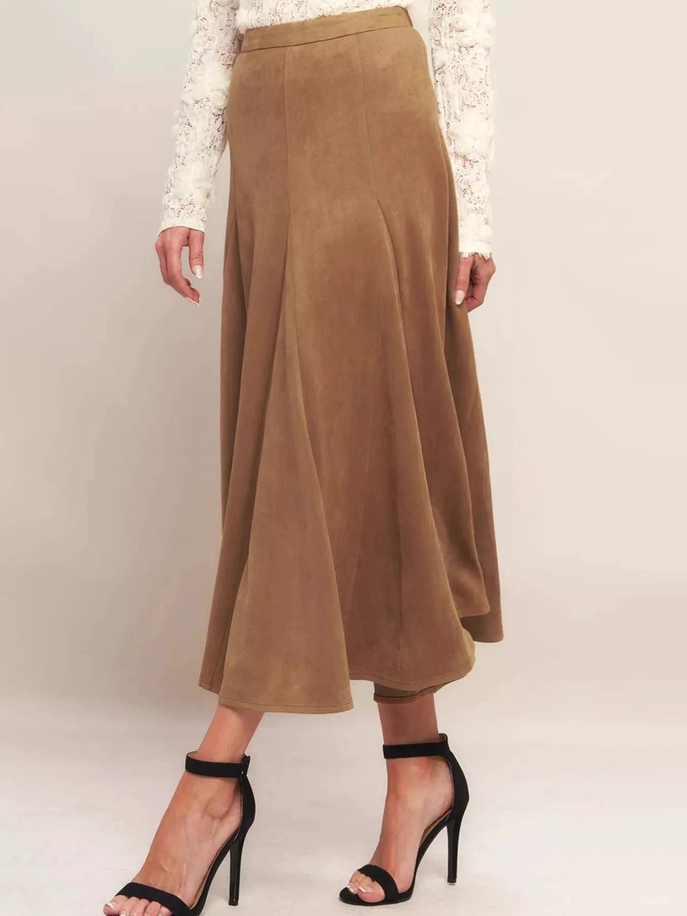 Flowy A-Line Midi Skirt by Lady Ros