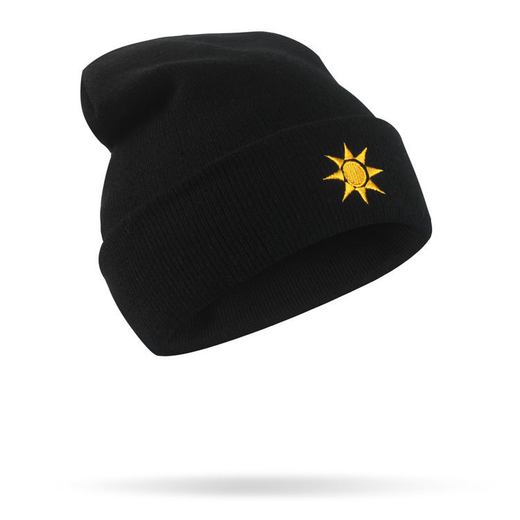 Men's Woolen Weather Embroided Knitted Beanie