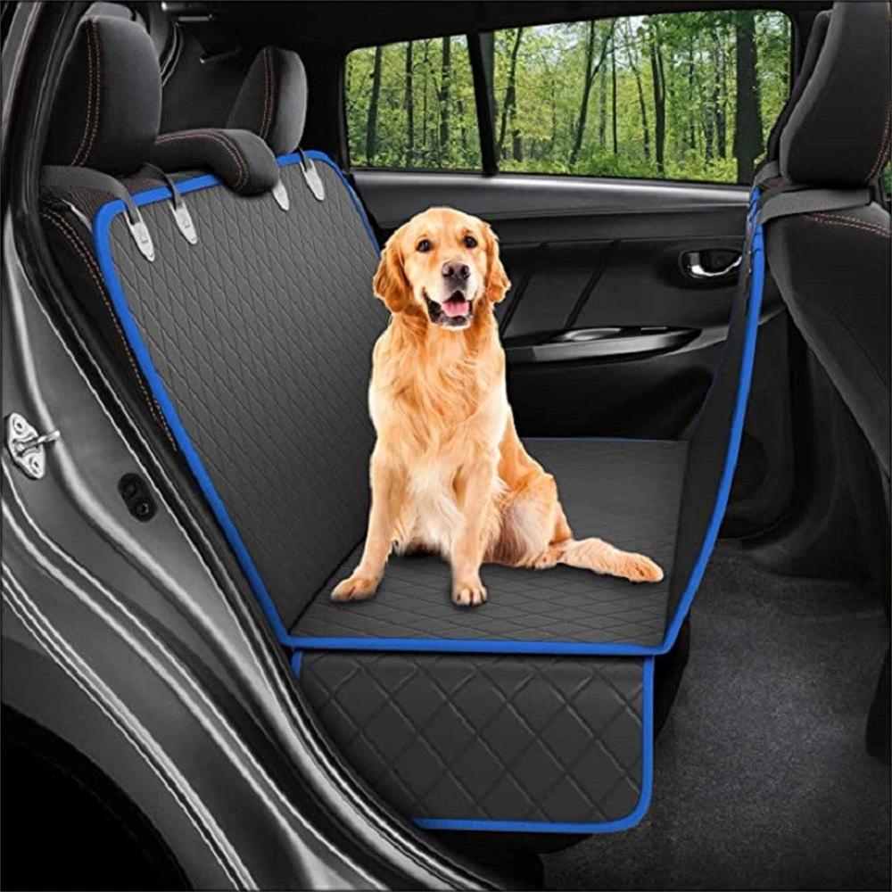 Dog Car Seat Cover View Mesh Pet Carrier Hammock Safety Protector Car Rear Back Seat Mat With Zipper And Pocket For Travel by GJG Denim