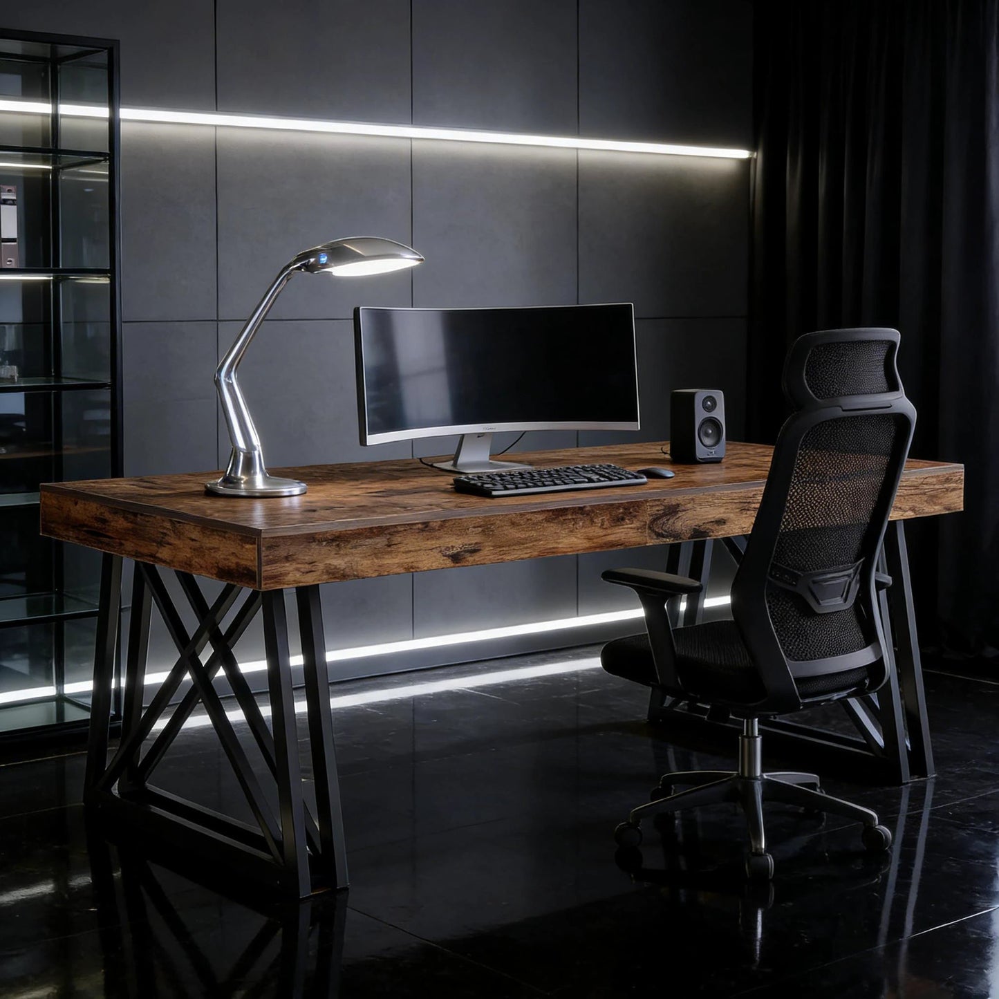 Vintage Executive Desk, Computer Desk, Office Desk Only Table by GJG Denim