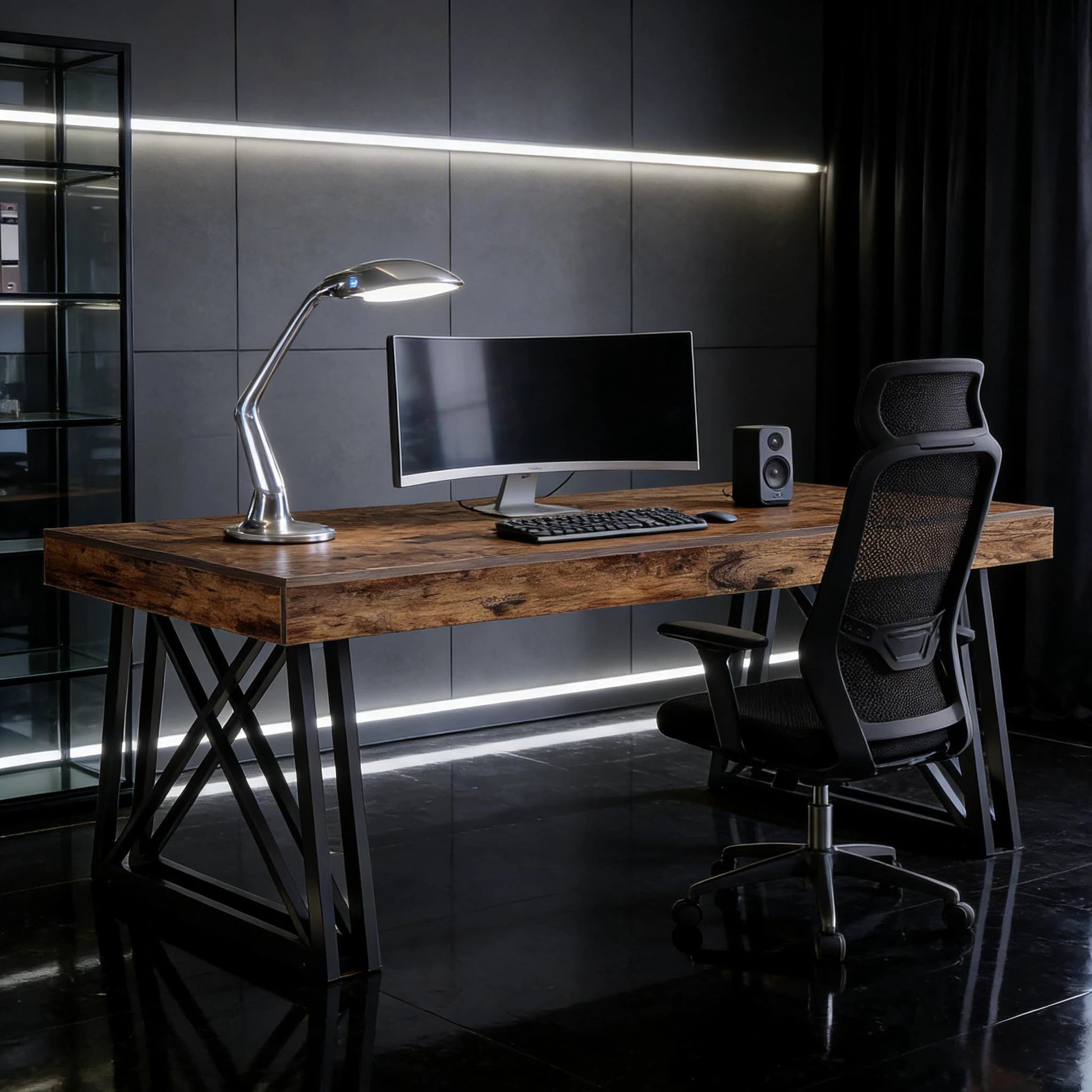Vintage Executive Desk, Computer Desk, Office Desk Only Table by GJG Denim