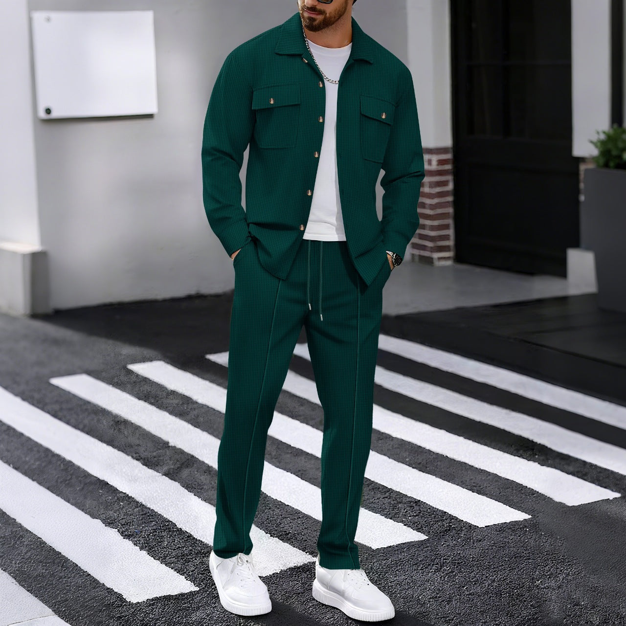 Long-sleeved Casual Men's Leisure Suit