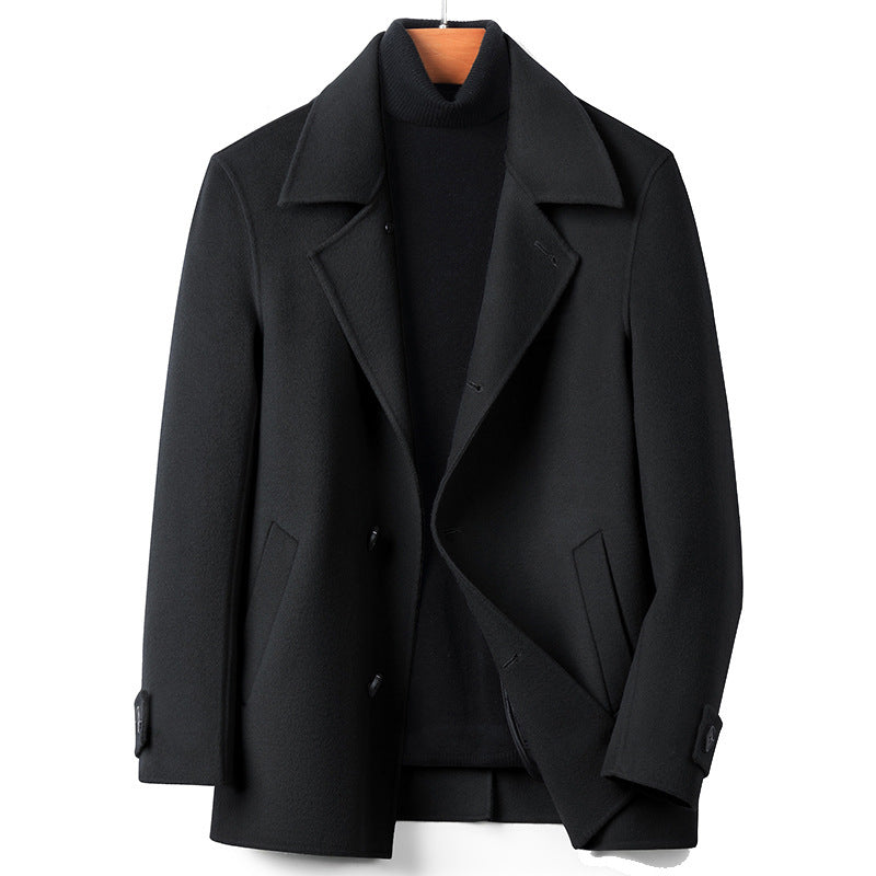Men's Double-faced Woolen Fashion Coat