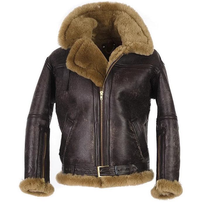 Men's  Antique Trendy Faux Fur Coat