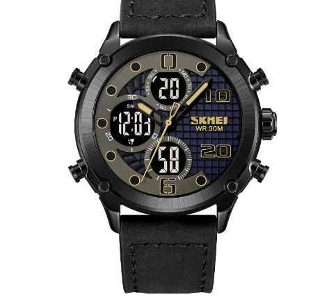 Outdoor Sports Men's Electronic Watch Dual Movement Multifunctional