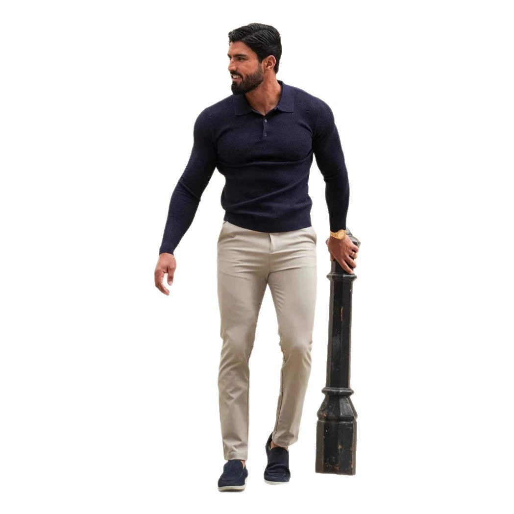 Solid Color Business Casual Men's Pants