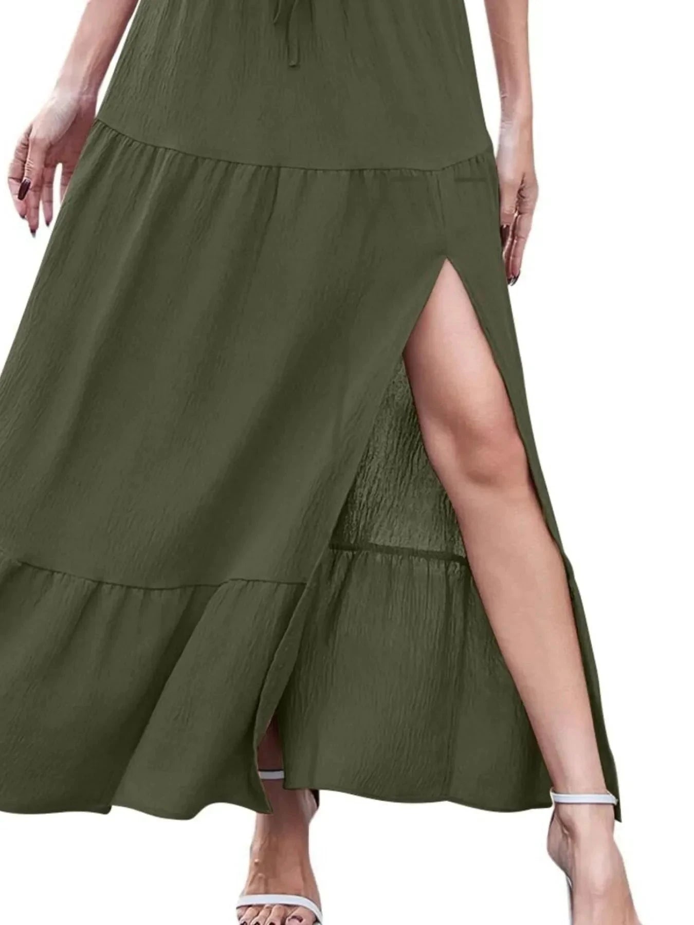Full Size Slit Maxi Skirt Plus Size by Lady Ros