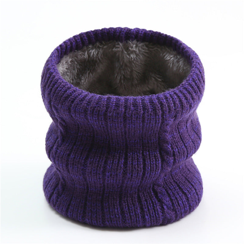 Men's Twist Wide Striped Fleece-lined Knitted Scarf
