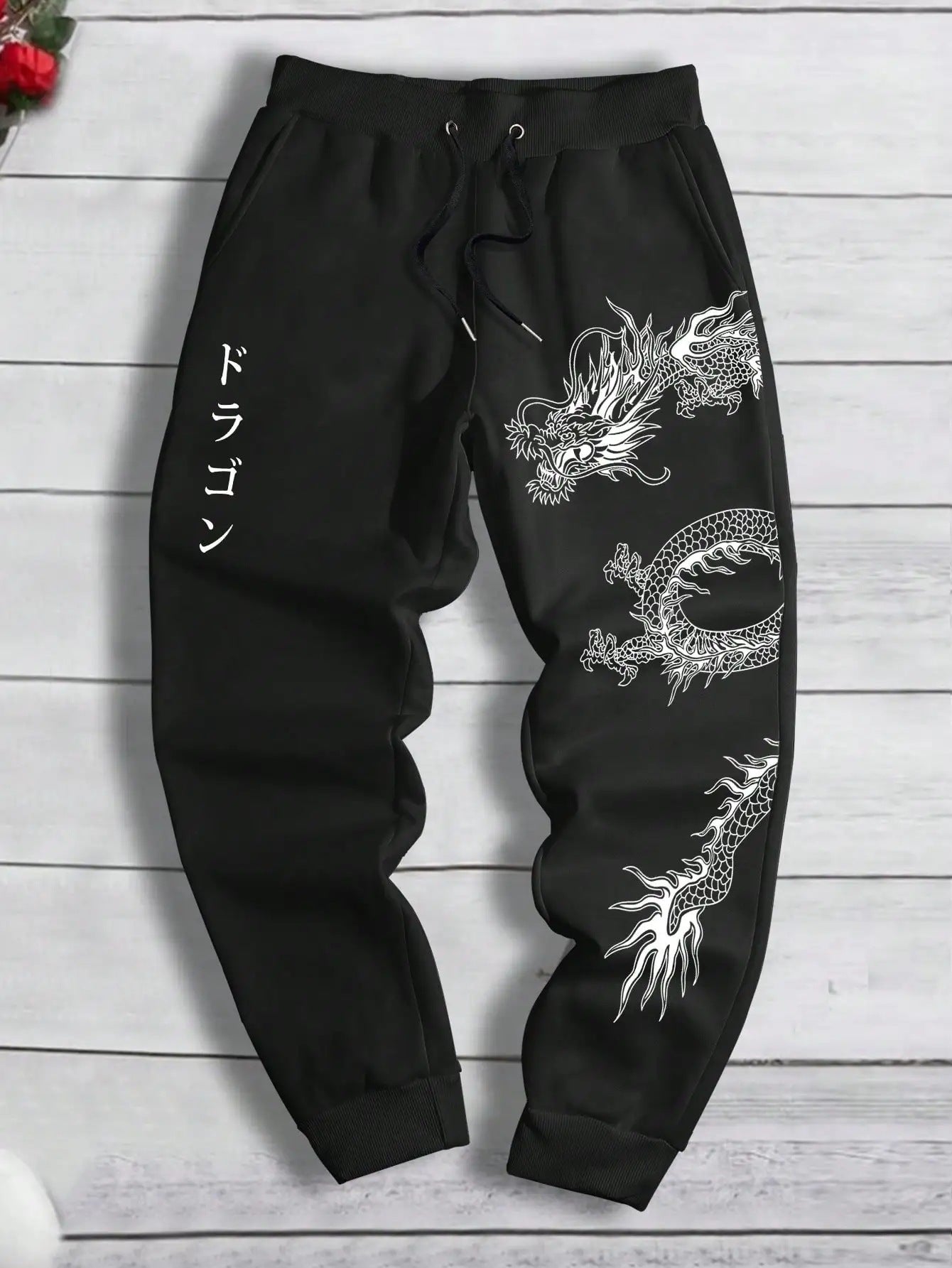 Men's Printed Loose Lace-up Sweatpants