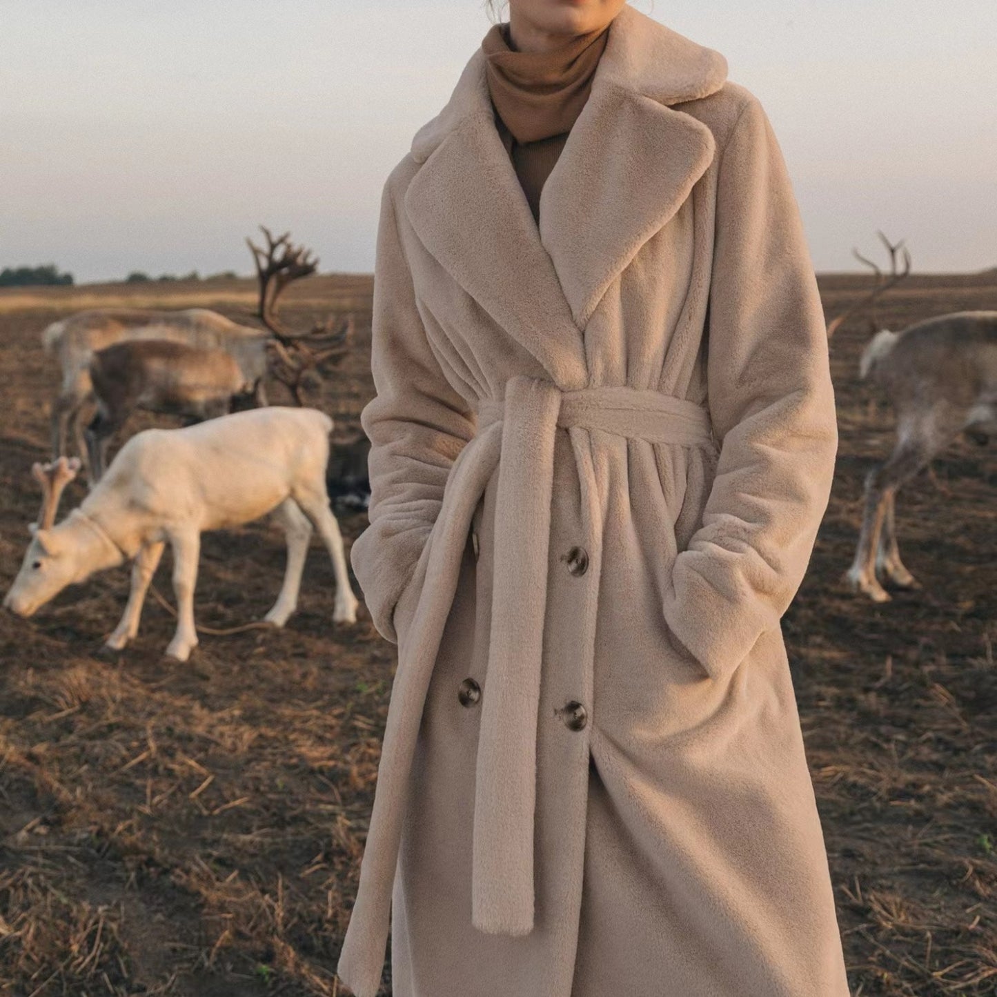 Autumn And Winter Thickening Mink Velvet Coat Women