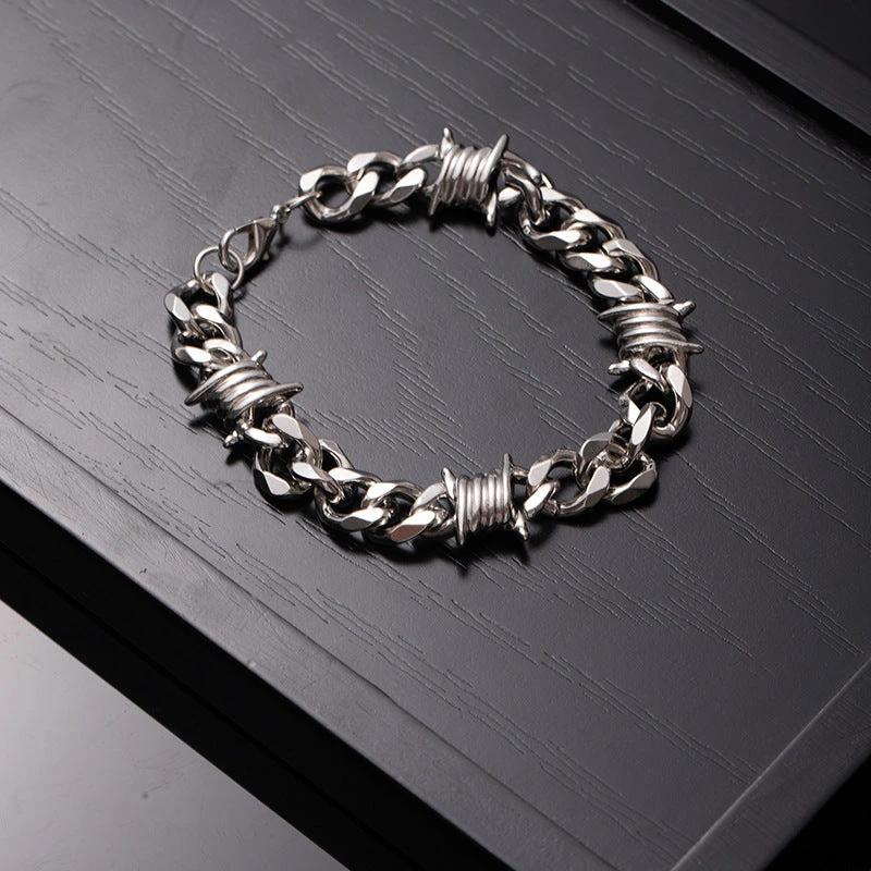 Men's Thorns Cuban Link Chain Or Bracelet by GJG Denim