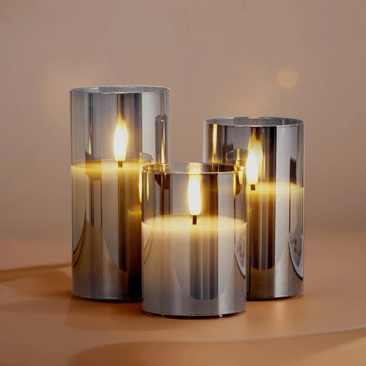 Flameless LED Candles 3 Pack Battery Operated With Remote Control, Realistic Flickering by GJG Denim
