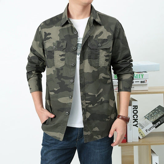 Loose Outdoor Casual Camouflage Shirt