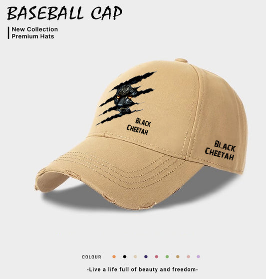 Men's Casual "Black Cheetah" Baseball Cap