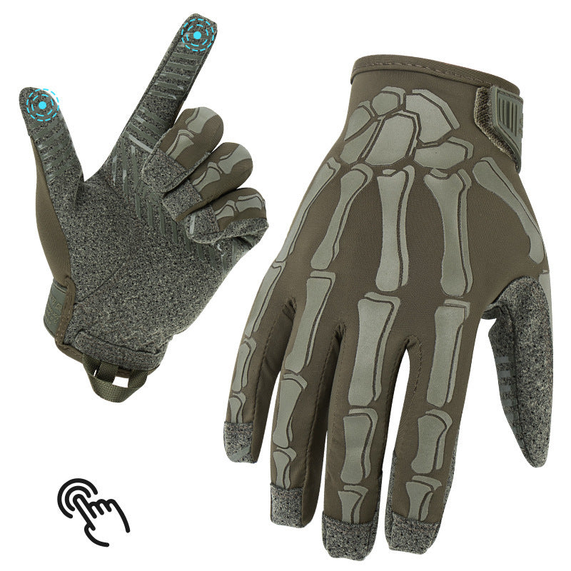Men's Non-slip and Breathable Full Finger Touch Screen Tactical Gloves