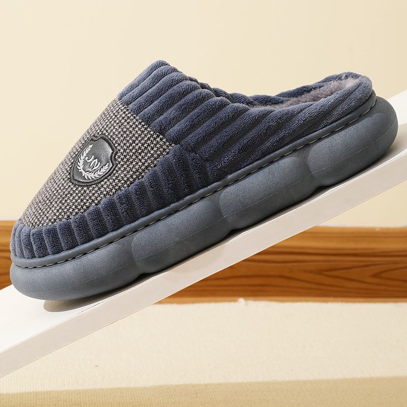 Men's Colorblock Indoor Thick-soled Fleece Sippers
