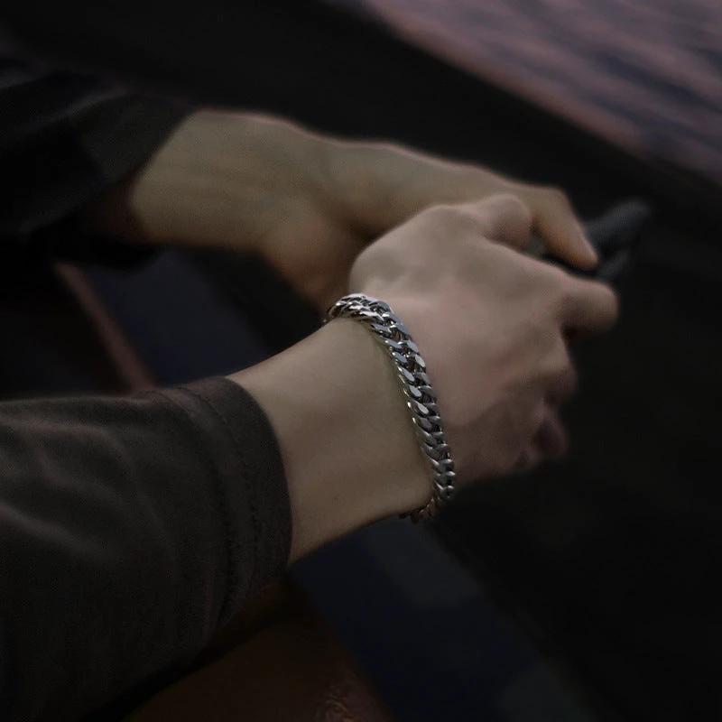 Men's Retro Cuban Bracelet by GJG Denim