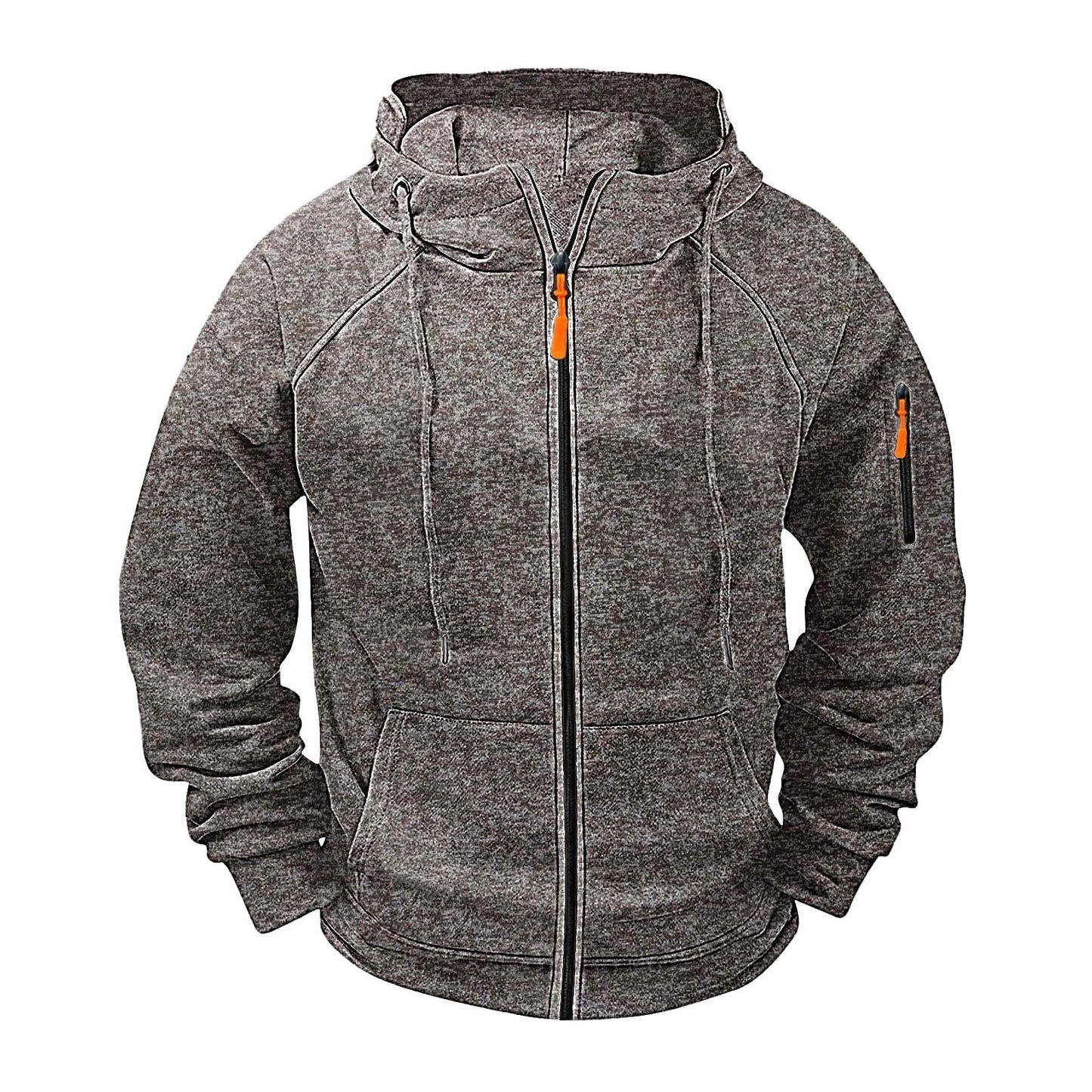 Men's Loose Leisure Hooded Zip-up Sweater