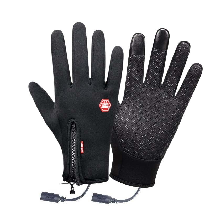 Men's Touch Screen Windproof Warm Usb Heating Gloves