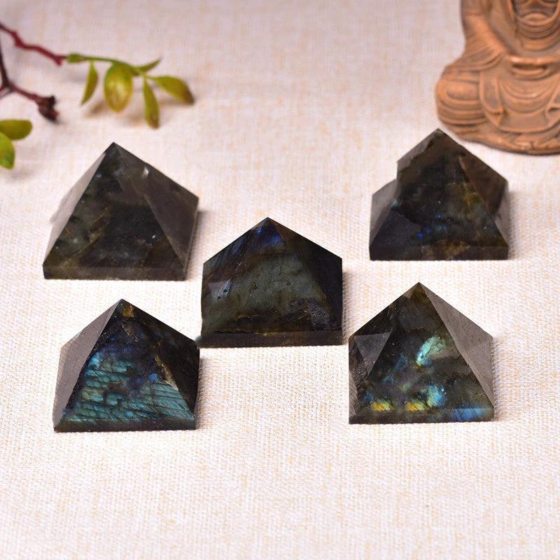 Natural Elongated Moonstone Pyramid Polished Desk Accessories by GJG Denim