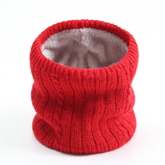 Men's Twist Wide Striped Fleece-lined Knitted Scarf