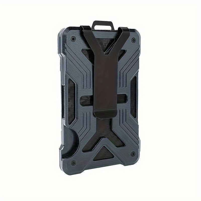 Card Holder Airtag Men's Tracker Case Carbon Fiber Credit Card Clip Wallet