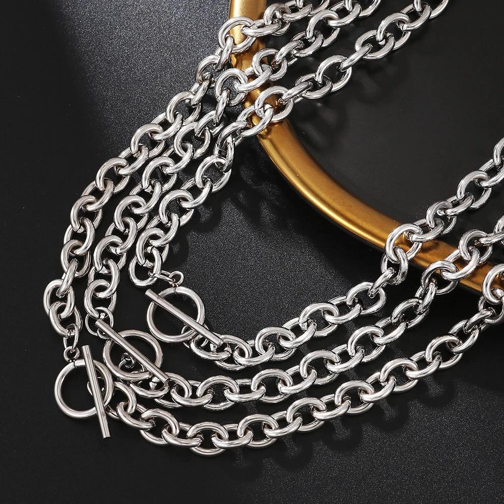 Men's Clavicle Titanium Steel Necklace by GJG Denim