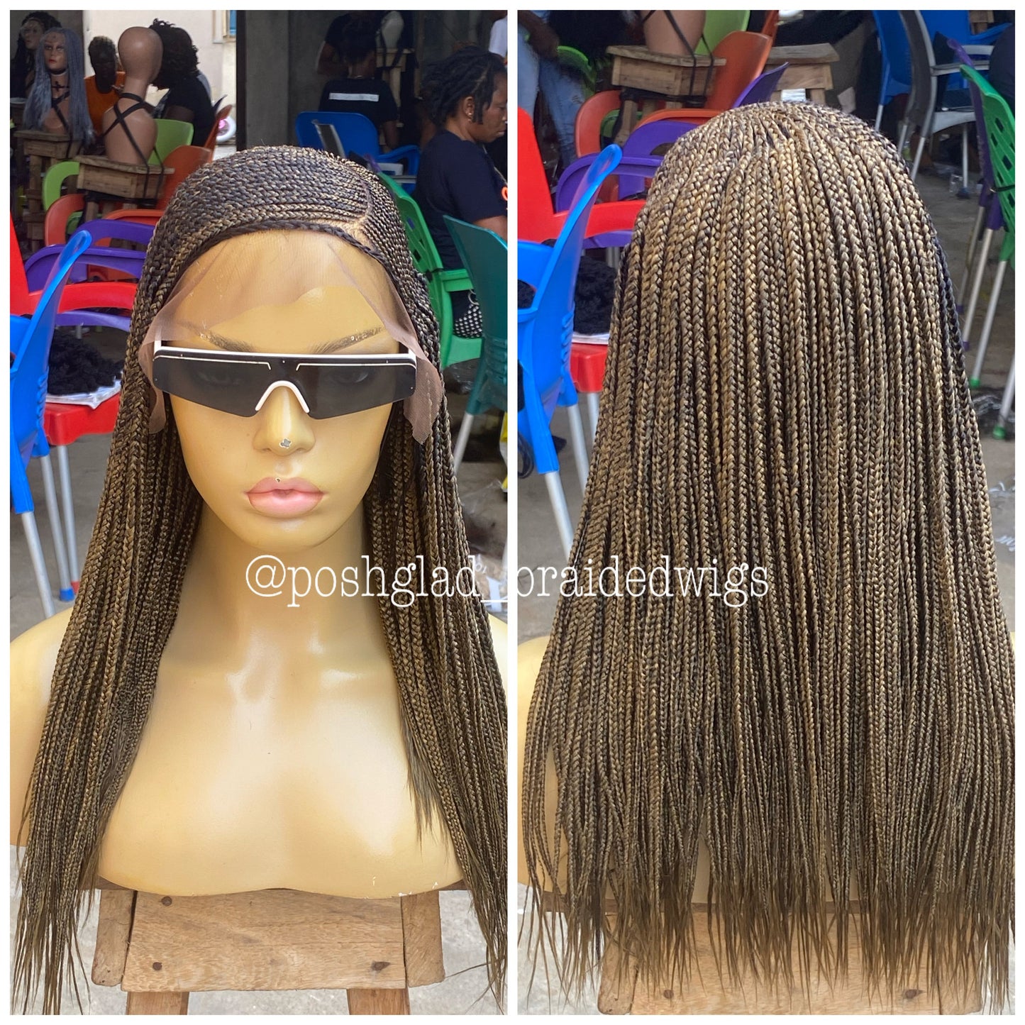 Cornrow Braid Wig - 13x4 Lace Frontal - Hawa