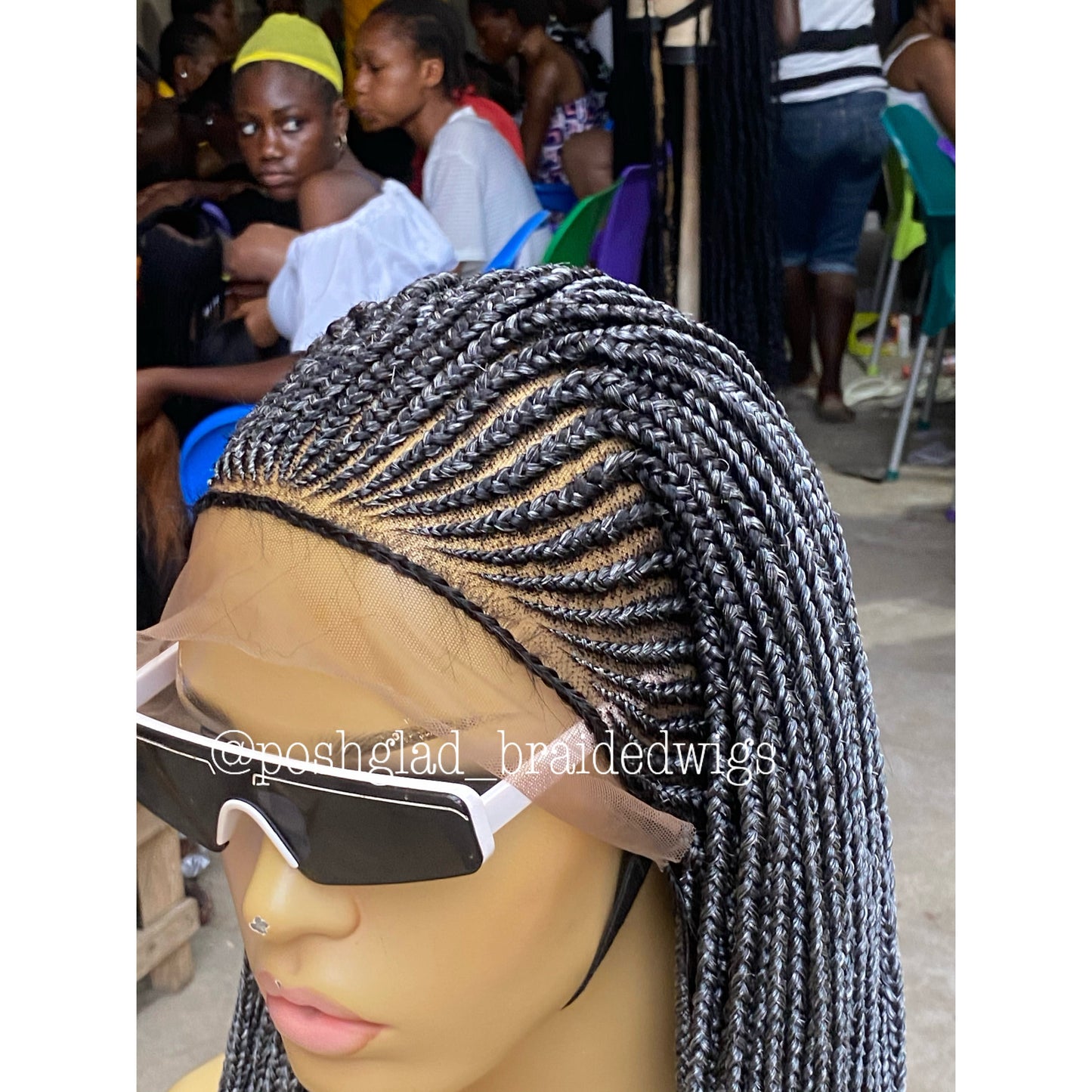 Cornrow Braid Wig - 13x4 Lace Frontal - Olamide
