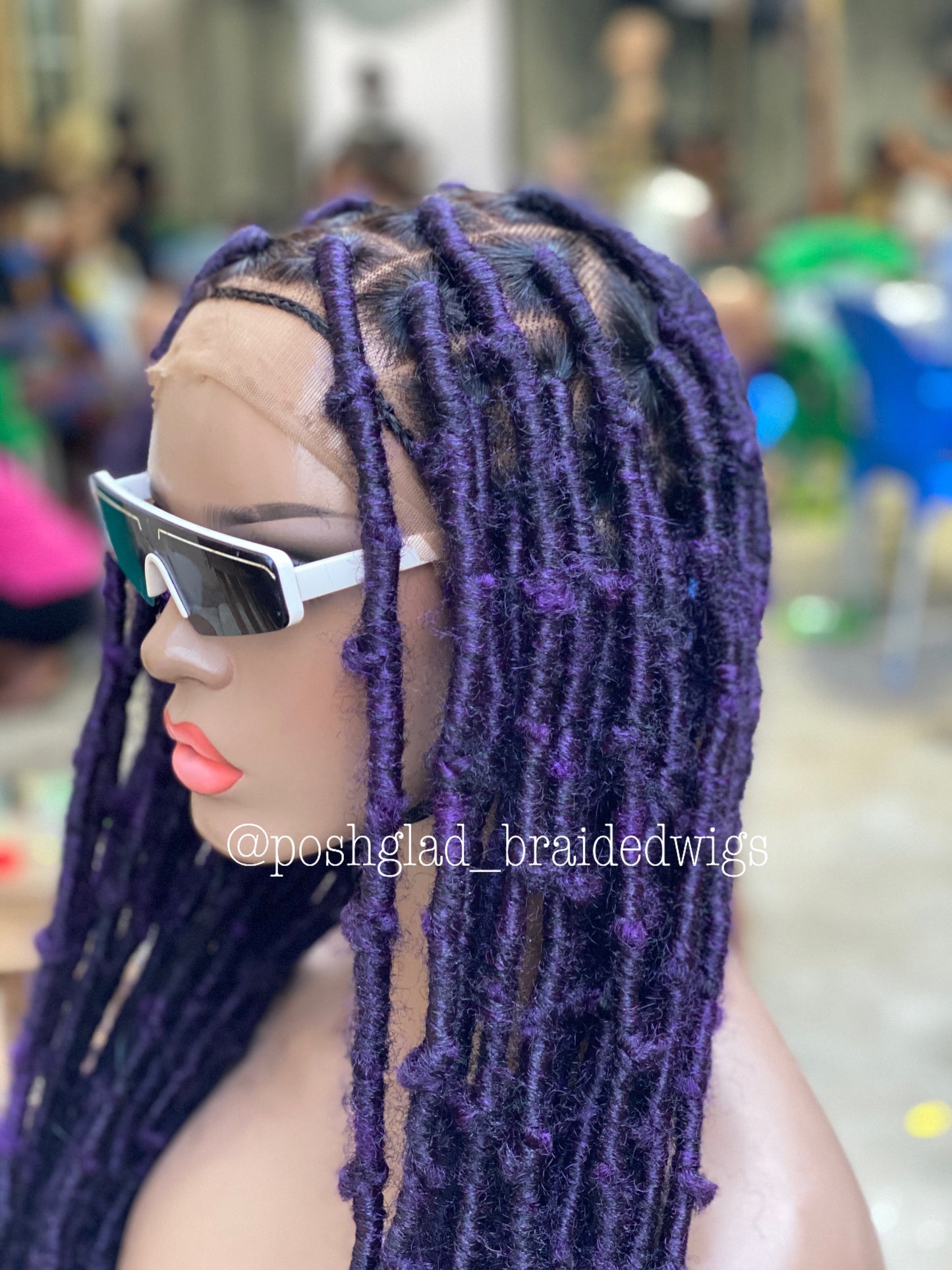 Destress Locs - Full Lace Purple Color - Makeba