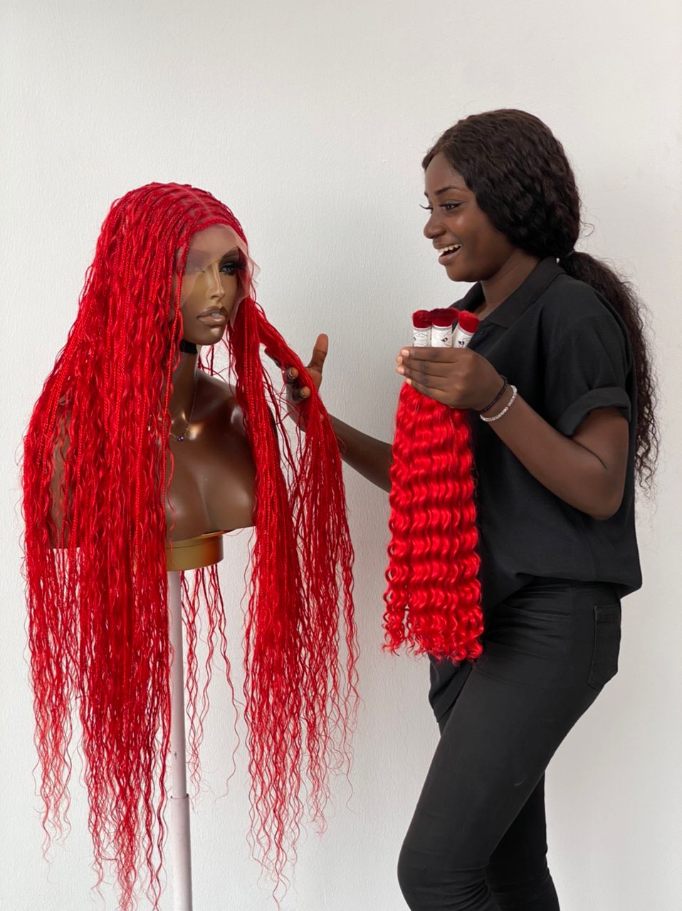 Bohemian Knotless - TARA RED (100% Human Hair)