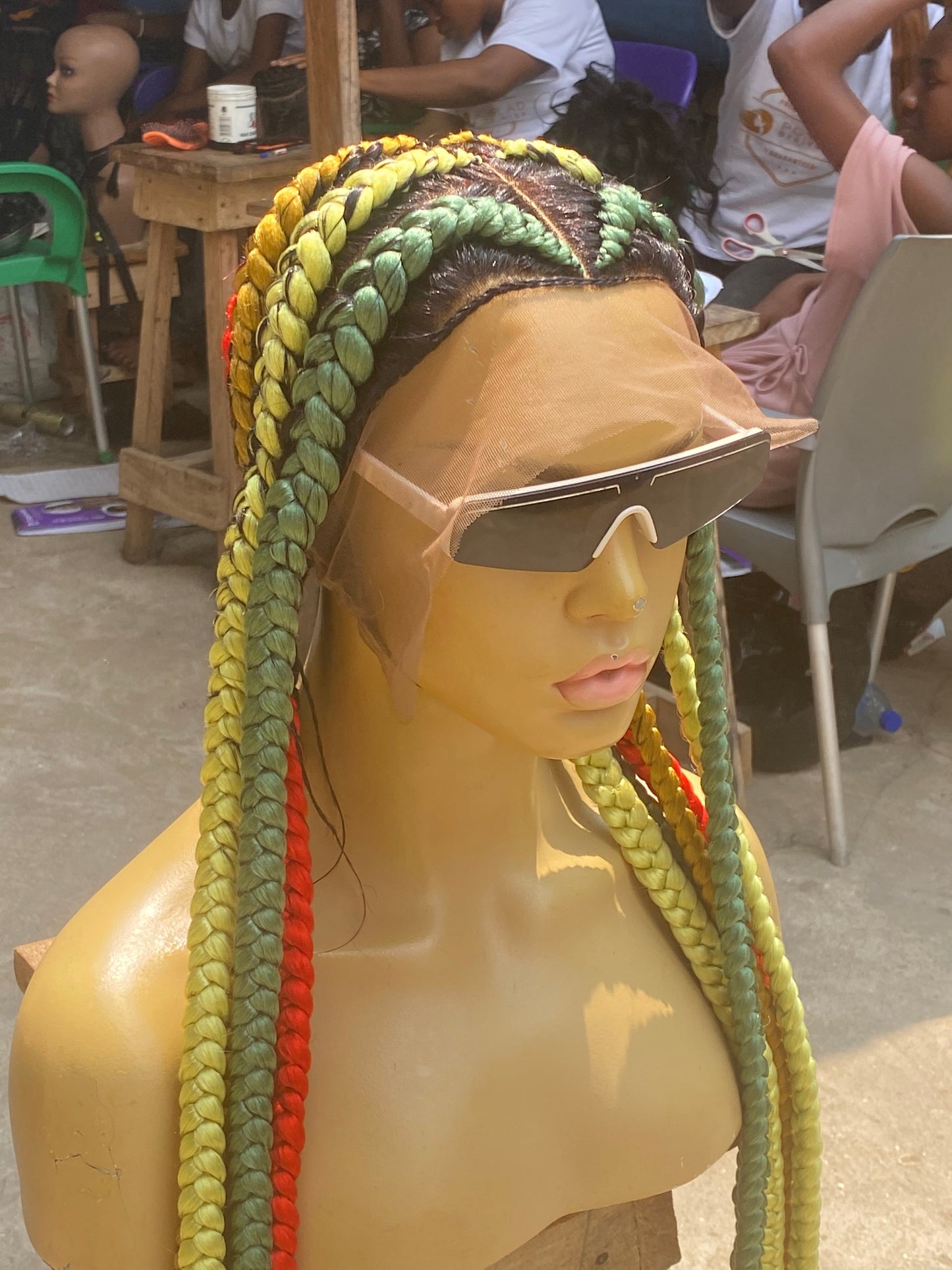 Pop Smoke Wig "Swiss Full Lace" Mixed Colors