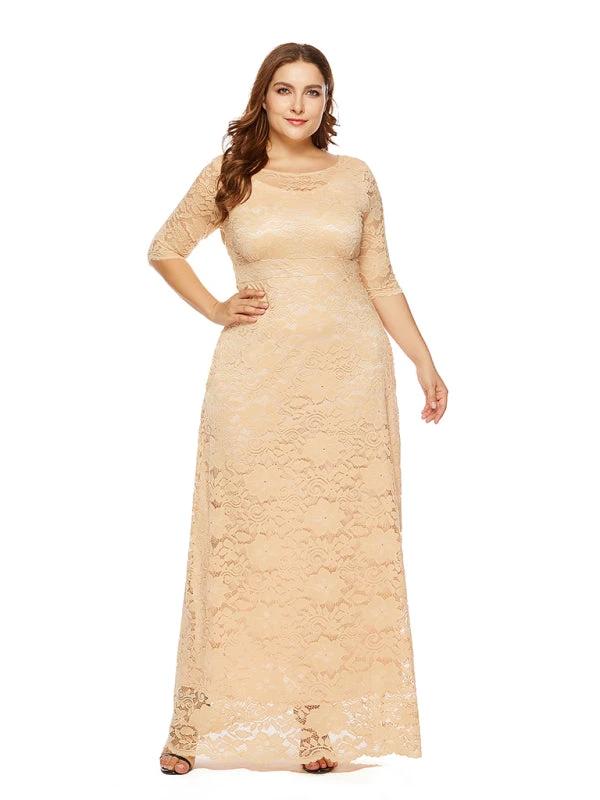 Plus size women's new elegant lace dress by Lady Ros