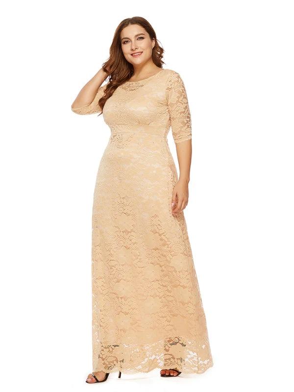 Plus size women's new elegant lace dress by Lady Ros