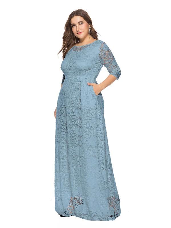 Plus size women's new elegant lace dress by Lady Ros