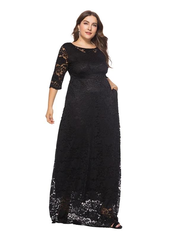 Plus size women's new elegant lace dress by Lady Ros