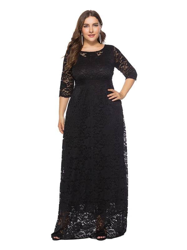 Plus size women's new elegant lace dress by Lady Ros