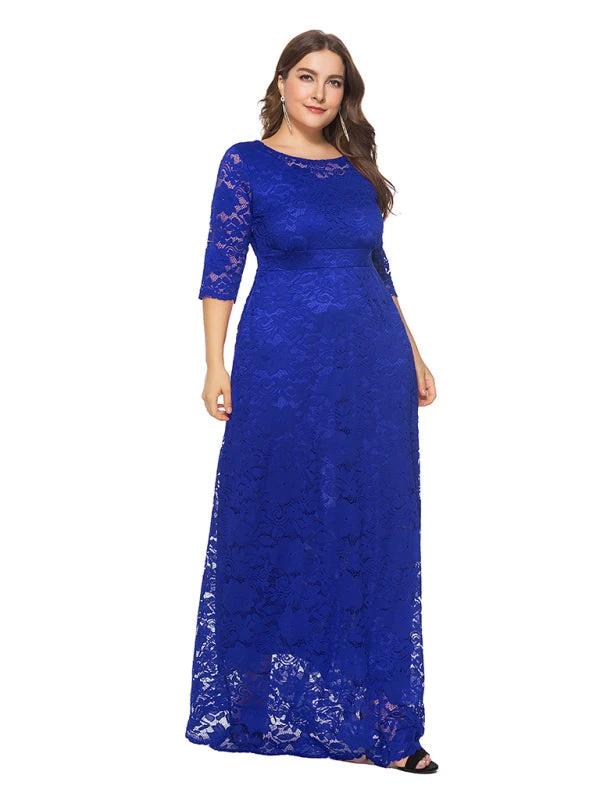 Plus size women's new elegant lace dress by Lady Ros