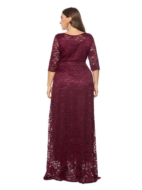 Plus size women's new elegant lace dress by Lady Ros