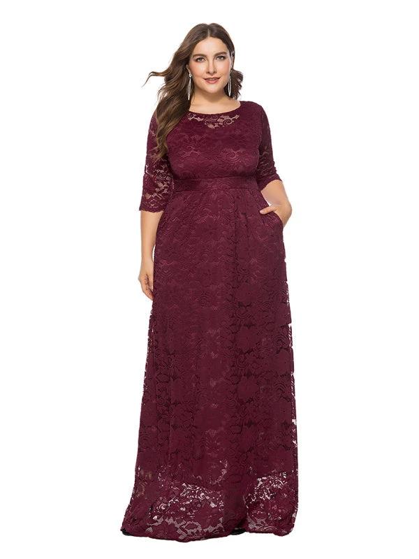Plus size women's new elegant lace dress by Lady Ros