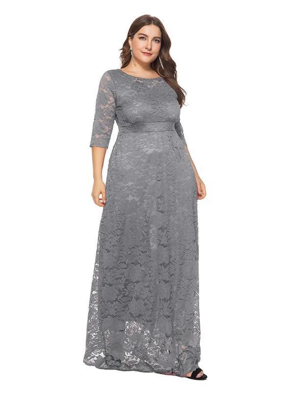 Plus size women's new elegant lace dress by Lady Ros