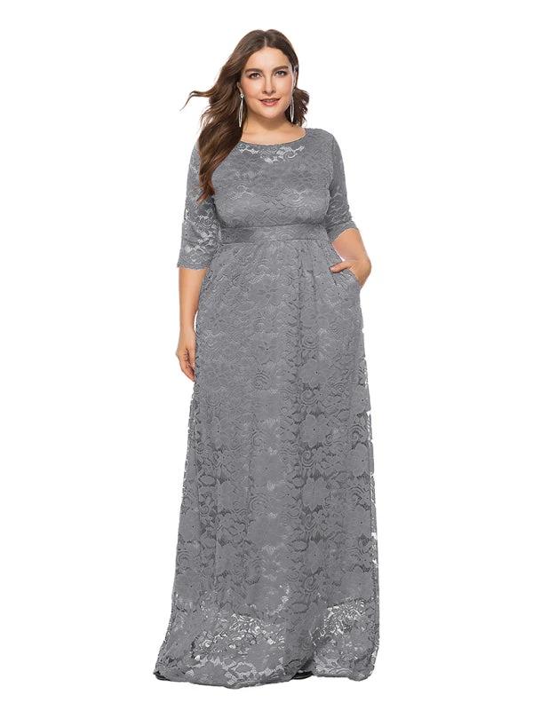 Plus size women's new elegant lace dress by Lady Ros
