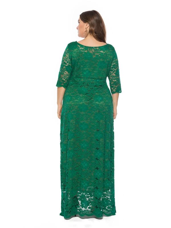 Plus size women's new elegant lace dress by Lady Ros