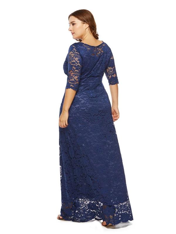 Plus size women's new elegant lace dress by Lady Ros