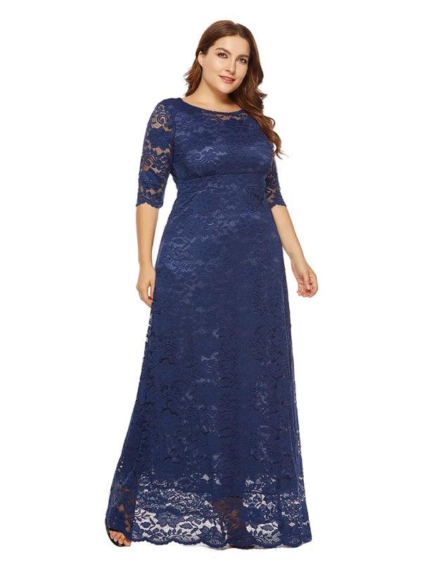 Plus size women's new elegant lace dress by Lady Ros