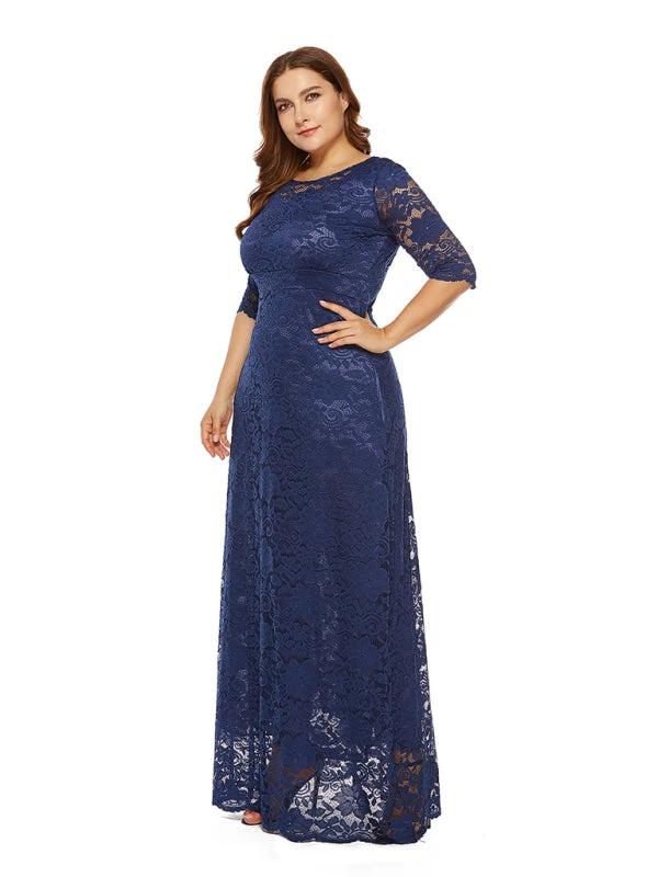 Plus size women's new elegant lace dress by Lady Ros