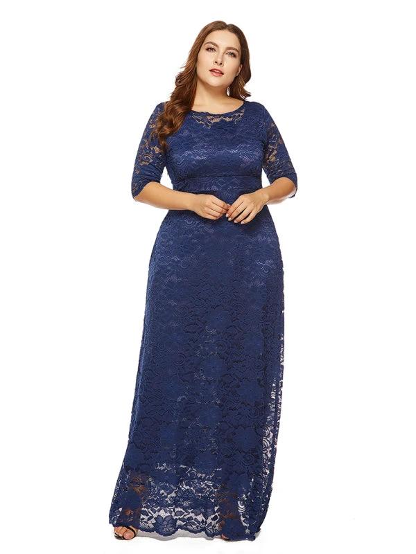 Plus size women's new elegant lace dress by Lady Ros