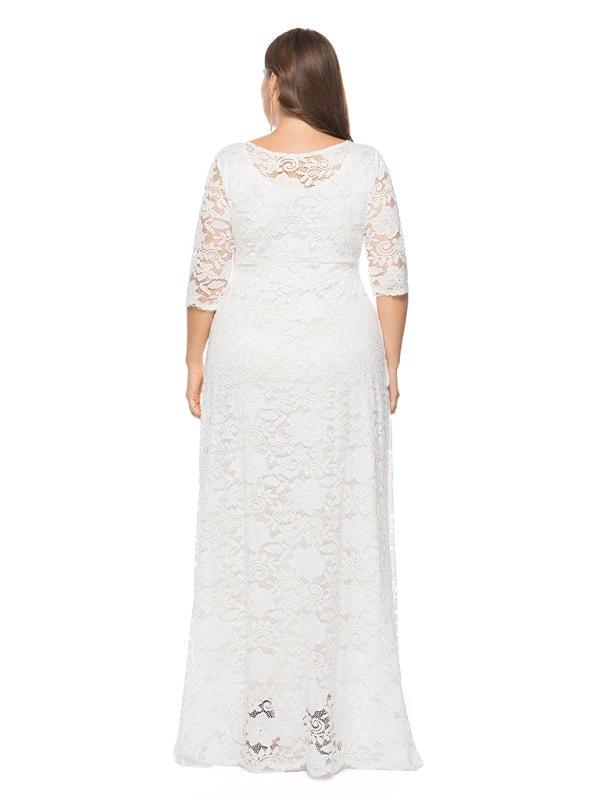 Plus size women's new elegant lace dress by Lady Ros
